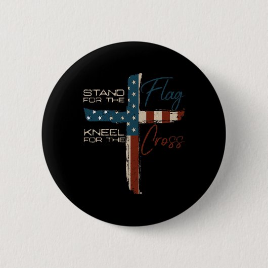 Amerikaanse Vlag Religieuze Quote 4 Juli Christeli Ronde Button 5,7 Cm (Voorkant)
