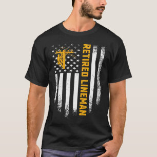 Amerikaanse vlag — Remoe elektrische kabel — Line T-shirt