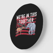 Amerikaanse Vlag Republikein Elephant Democraat Do Grote Klok (Hoek)