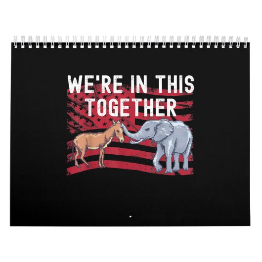 Amerikaanse Vlag Republikein Elephant Democraat Do Kalender (Hoes)