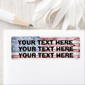 AMERIKAANSE VLAG RETOURADRES ETIKETTEN (Insitu)