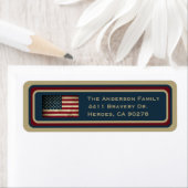 Amerikaanse Vlag Retouradres Labels (Insitu)