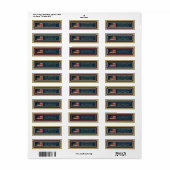 Amerikaanse Vlag Retouradres Labels (Full Sheet)
