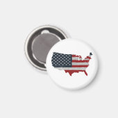 Amerikaanse vlag Retro Magneet (Voorkant / Achterkant)