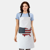 Amerikaanse vlag Retro Schort (Gedragen)