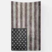 Amerikaanse vlag,  retro stijl met canvastextuur spandoek (Verticaal)