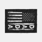 Amerikaanse vlag retro vaders dag 4 juli grappig fleece deken (Voorkant (Horizontaal))