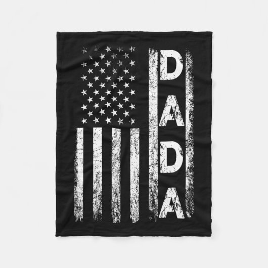 Amerikaanse vlag retro vaders dag 4 juli grappig fleece deken (Voorkant)