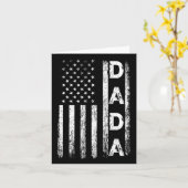 Amerikaanse vlag retro vaders dag 4 juli grappig kaart (Gele Bloem)