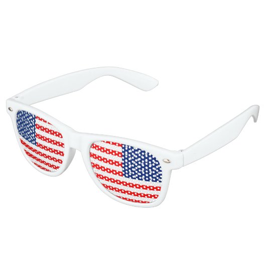 Amerikaanse vlag retro zonnebril (Gekanteld)