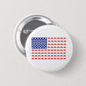 Amerikaanse vlag Rhinoceros Ronde Button 5,7 Cm (Voorkant /achterkant)