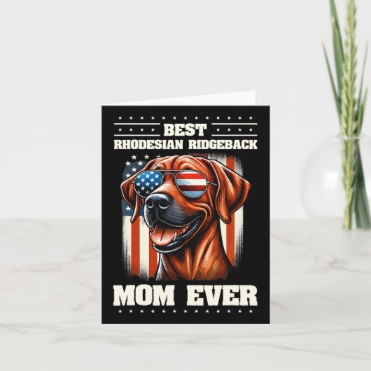 Amerikaanse vlag Rhodesian Ridgeback 4 juli Kaart (Voorkant)