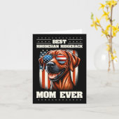 Amerikaanse vlag Rhodesian Ridgeback 4 juli Kaart (Gele Bloem)