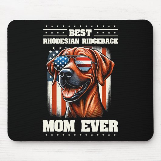 Amerikaanse vlag Rhodesian Ridgeback 4 juli Muismat (Voorkant)
