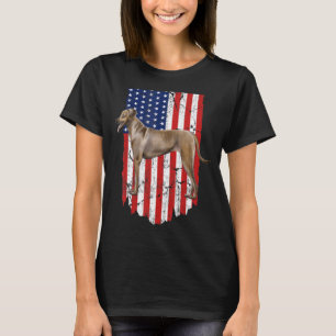 Amerikaanse vlag Rhodesian Ridgeback 4th of July U T-shirt