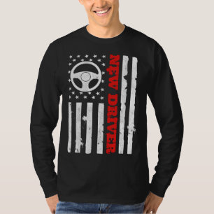 Amerikaanse Vlag Rijbewijs USA Bestuurder Tiener T-shirt