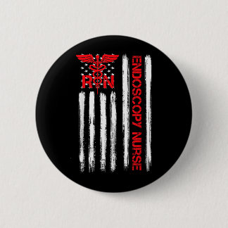 Amerikaanse Vlag Rn Endoscopie Verpleegster Ronde Button 5,7 Cm