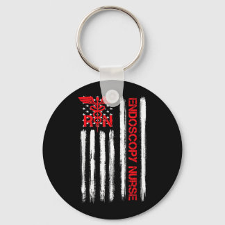 Amerikaanse Vlag Rn Endoscopie Verpleegster Sleutelhanger