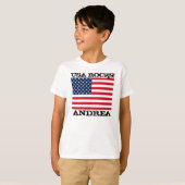 Amerikaanse vlag Rocks T-shirt (Voorkant volledig)
