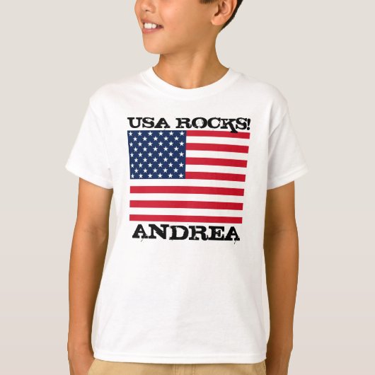 Amerikaanse vlag Rocks T-shirt (Voorkant)