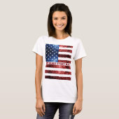 Amerikaanse vlag rode blauwe glitters Sparkle day  T-shirt (Voorkant volledig)