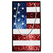 Amerikaanse vlag rode blauwe muggen monogram klein cadeauzakje (Achterkant)