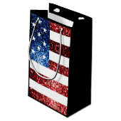 Amerikaanse vlag rode blauwe muggen monogram klein cadeauzakje (Achterkant Gekanteld)