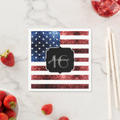 Amerikaanse vlag rode blauwe muggen zweet 16 servetten (Insitu)