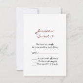 Amerikaanse vlag rode blauwe sparkles Glitters Swe RSVP Kaartje (Achterkant)