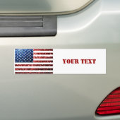 Amerikaanse vlag rode blauwe sparkles personalisee bumpersticker (Op auto)