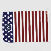 Amerikaanse vlag rode blauwe streep vlag golfhanddoek (Horizontaal)