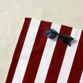 Amerikaanse vlag rode blauwe streep vlag strandlaken (In situ)