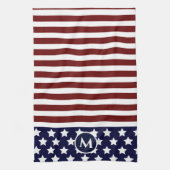 Amerikaanse vlag rode blauwe streep vlag theedoek (Verticaal)