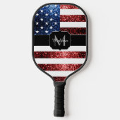 Amerikaanse vlag rode blauwe vlekken pickleball paddle (Achterkant)