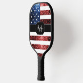 Amerikaanse vlag rode blauwe vlekken pickleball paddle (Links)