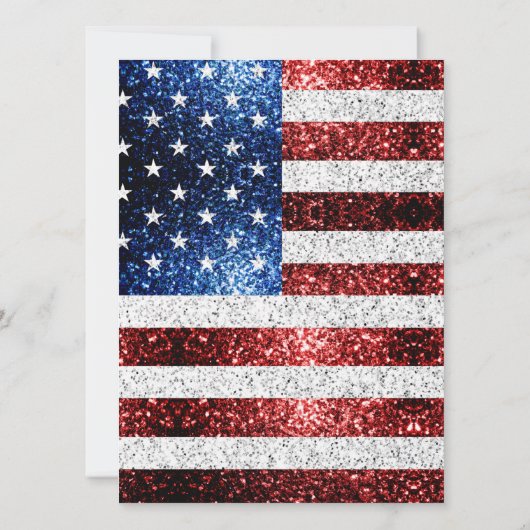 Amerikaanse vlag rode blauwe witte sparken Sweet 1 Kaart (Achterkant)