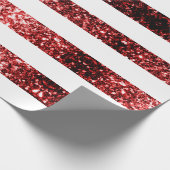 Amerikaanse vlag rode en blauwe mousserende glitte cadeaupapier (Hoek)