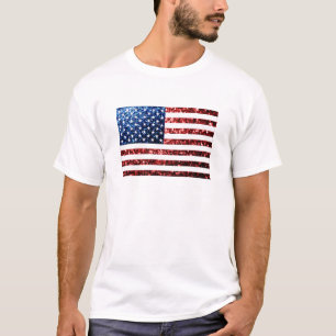 Amerikaanse vlag rode en blauwe muggen t-shirt