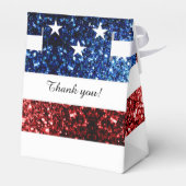 Amerikaanse vlag rode en blauwe muggenzifters bedankdoosjes (Achterkant)