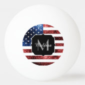 Amerikaanse vlag rode en blauwe muggenzifters pingpongbal (Voorkant)