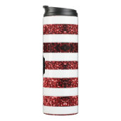 Amerikaanse vlag rode en blauwe muggenzifters thermosbeker (Geroteerd rechts)