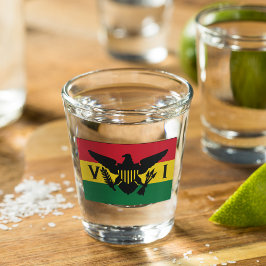 Amerikaanse vlag, rode gele groene streep shot glas