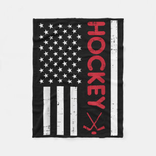 Amerikaanse vlag Rode ijshockey Patriottische Pla Fleece Deken
