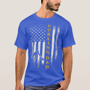 -Amerikaanse vlag, rode krullende pa Curler T-shirt