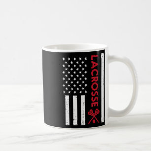 Amerikaanse vlag rode lacrosse lakse patriottisch koffiemok
