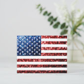 Amerikaanse vlag rode snuitjes briefkaart (Staand voorkant)