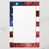 Amerikaanse vlag rode snuitjes briefpapier (Achterkant)