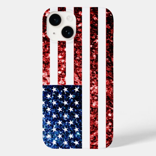 Amerikaanse vlag rode snuitjes Case-Mate iPhone case (Achterkant)