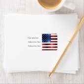 Amerikaanse vlag rode snuitjes etiket (Insitu)