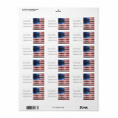 Amerikaanse vlag rode snuitjes etiket (Full Sheet)